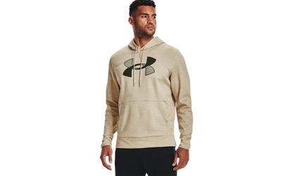 Armour Fleece Big Logo Hoodie "Khaki Base / Baroque Green" 1357085 289