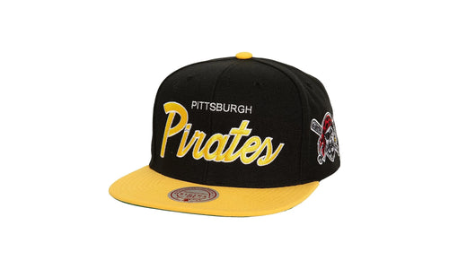 MLB Evergreen Script Snapback Cap "Pittsburgh Pirates - Yellow" HHSS7344 PPIYYPPPYELL