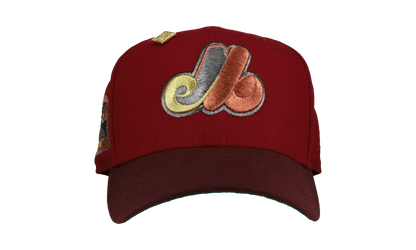 59FIFTY Montreal Expos Olympic Stadium Fitted Hat "Two-Tone Maroon" NE171