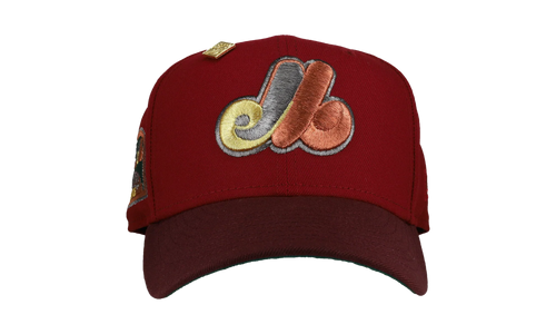 59FIFTY Montreal Expos Olympic Stadium Fitted Hat "Two-Tone Maroon" NE171
