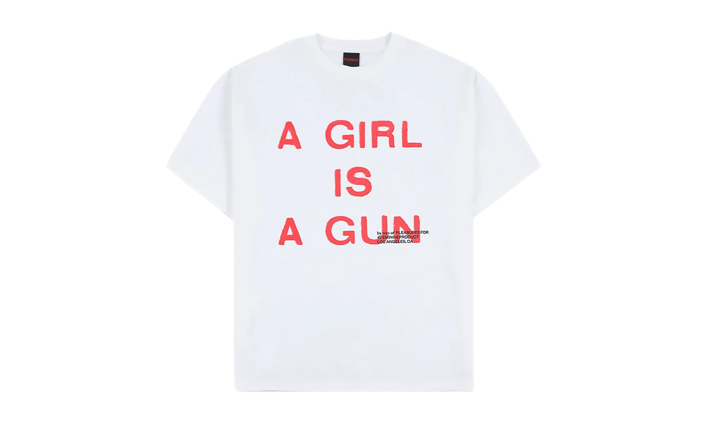 Girl Is A Gun SS Tee "White" P26SP082-WHT