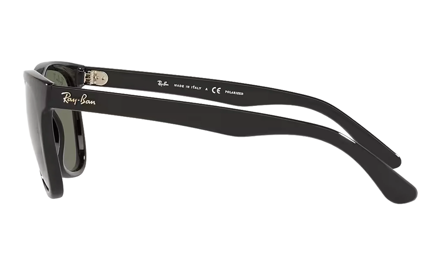 Square Polarized Sunglasses "Polished Black" RB4184-601-9A_54