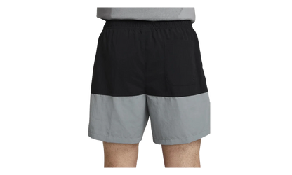 Club Woven Color-Blocked Shorts "Black / Smoke Grey / White" FB7811 010