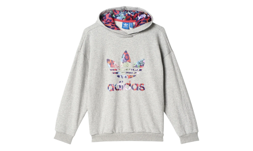 Originals S Rose Hoodie GS "Grey Heather / Multicolor / Fresh Pink" S96103