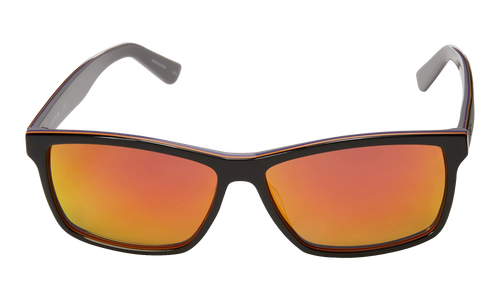 Rectangle Sunglasses "Shiny Black" L705S-003