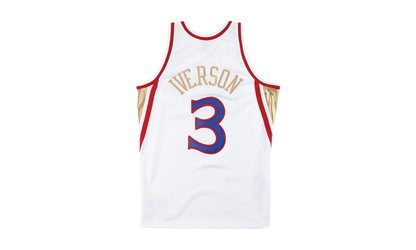 NBA Chinese New Year Allen Iverson Swingman Jersey "1996 Philadelphia 76ers - White" SMJYNG18403 P76WHIT96AIV