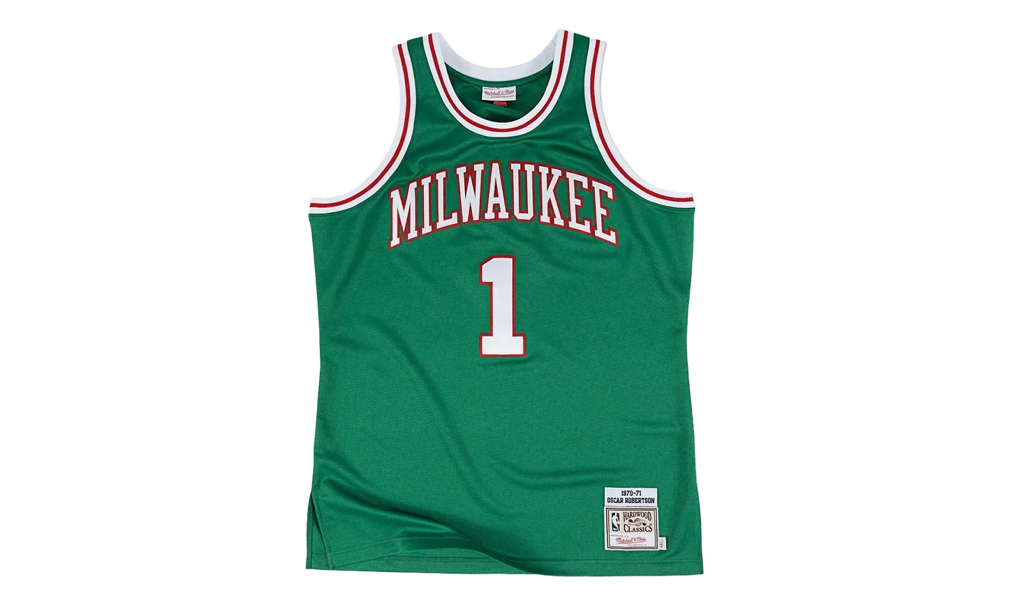NBA Oscar Robertson Swingman Jersey "1970-71 Milwaukee Bucks - Green" MN1970 71ORMBSJ