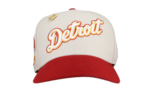 59FIFTY Detroit Tigers April 4th Collection Tiger Stadium Patch Fitted Hat "White / Red" 123451295289