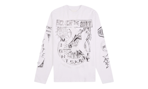 Night Skate Long-Sleeve Tee "White" HTG250498 WHT