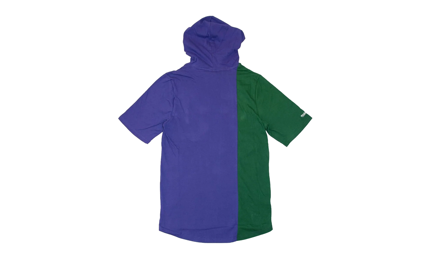 NBA Short Sleeve Split Hoodie "Milwaukee Bucks - Purple / Green" HDSSAJ19008 MBUPRGN