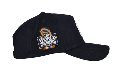 9FORTY New York Yankees 2024 World Series A Frame Snapback Hat "Black (Grey Brim)" NE481