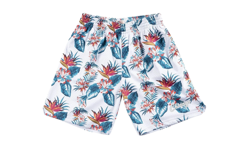NBA Floral Mesh Shorts "Chicago Bulls - White" SHORMG18023 CBUPTWH1