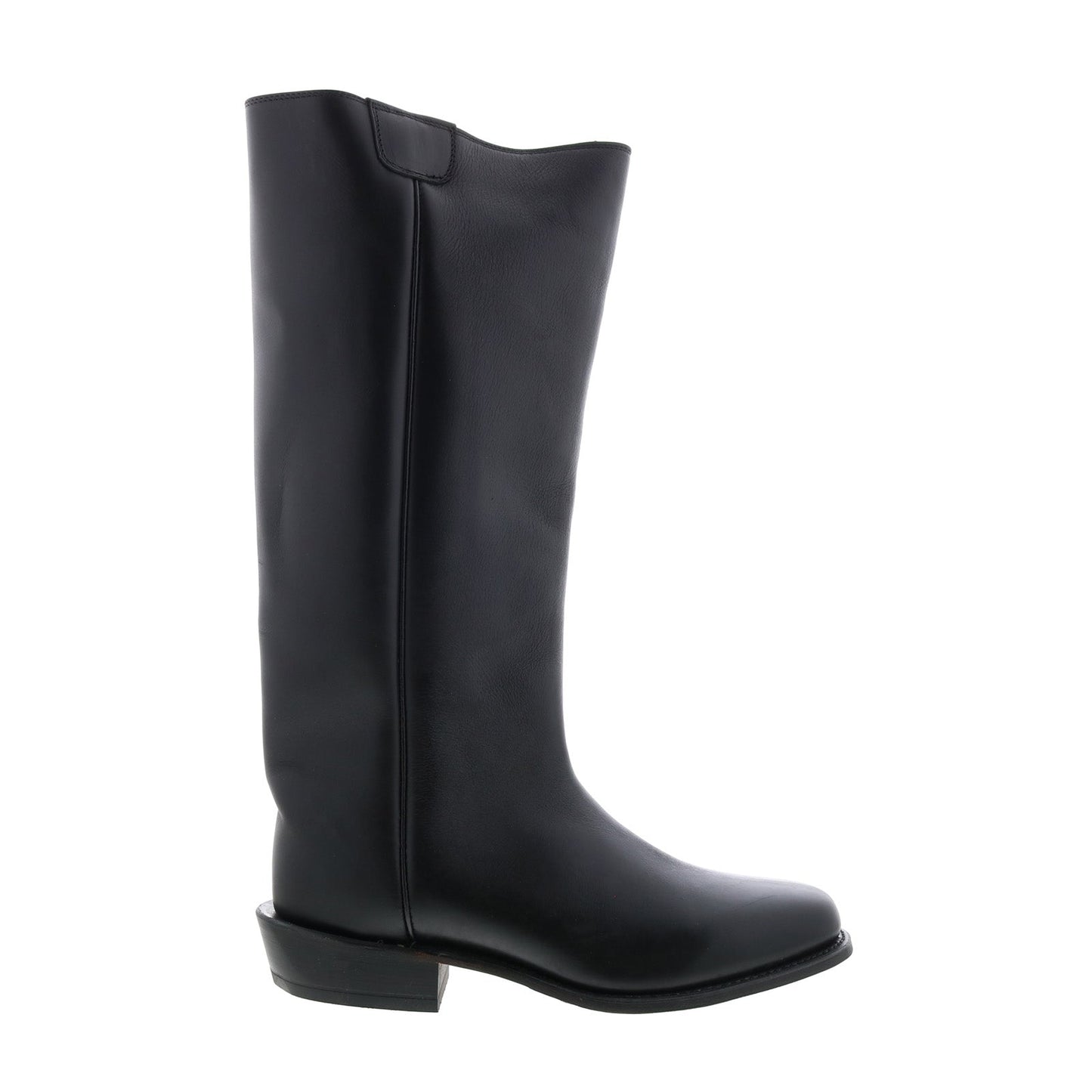 8220 Mens Black Wide Leather Slip On Cowboy Western Boots