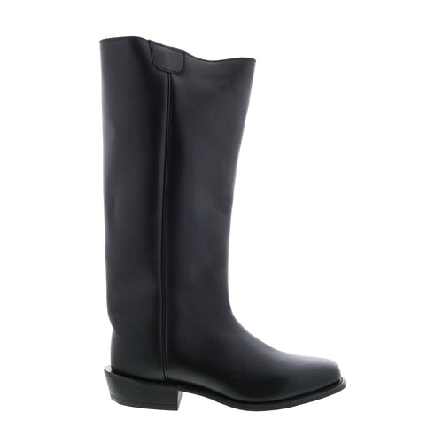 8220 Mens Black Leather Slip On Cowboy Western Boots