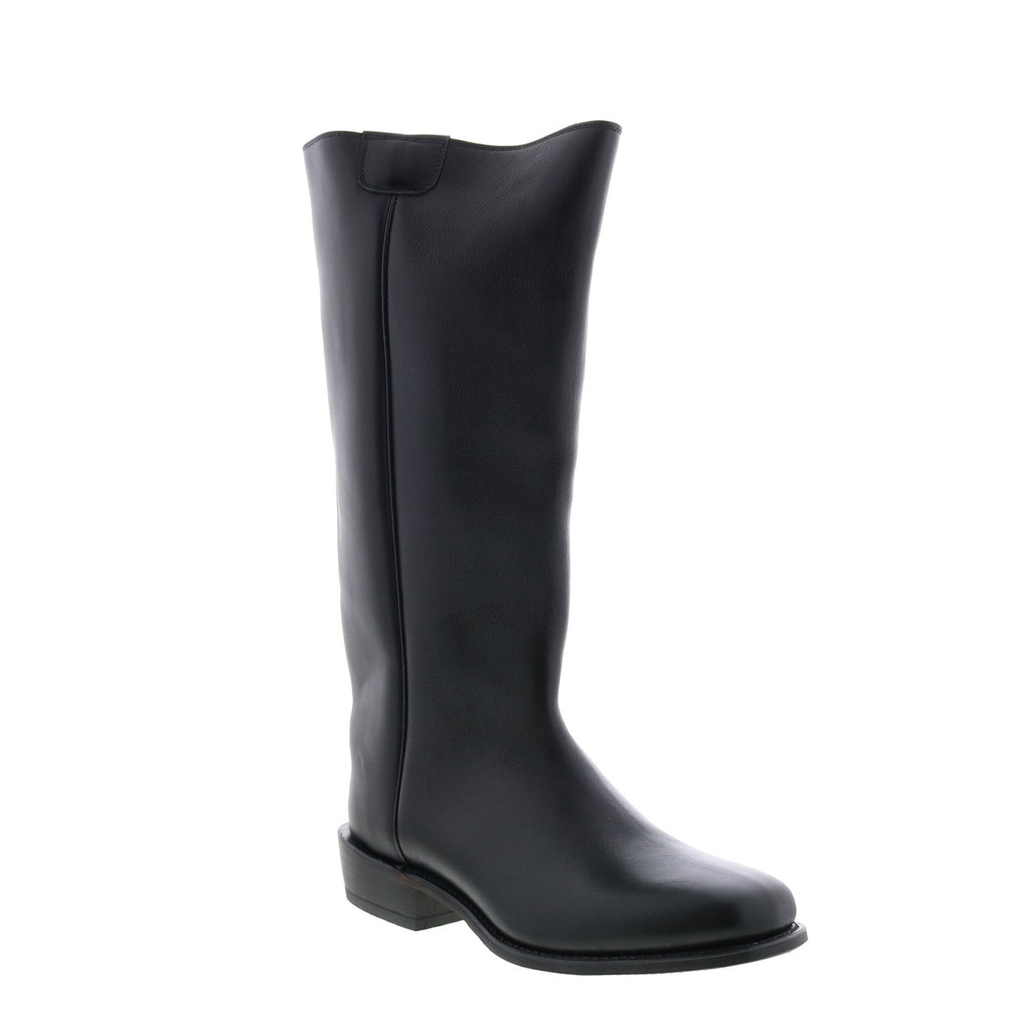 8220 Mens Black Wide Leather Slip On Cowboy Western Boots