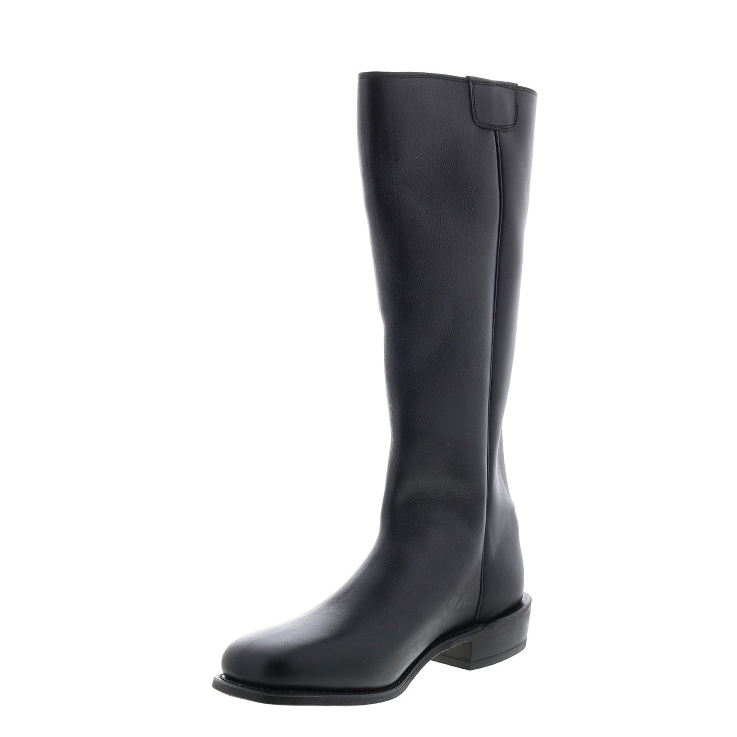 8220 Mens Black Wide Leather Slip On Cowboy Western Boots
