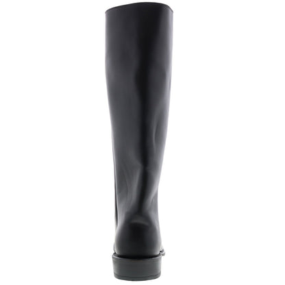 8220 Mens Black Leather Slip On Cowboy Western Boots