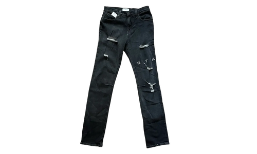 Distressed Stretch Slim-Fit Jeans "Black Savanna" MH24D615 B1405BKSAV