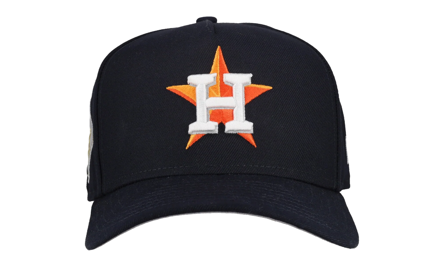 9FIFTY Houston Astros 2017 Team Color A Frame Snapback Hat "Black (Grey Brim)" NE474