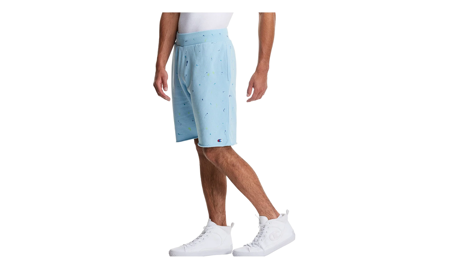 C-Life Reverse Weave Paint Splatter Shorts "Candid Blue" 825977 AZZC