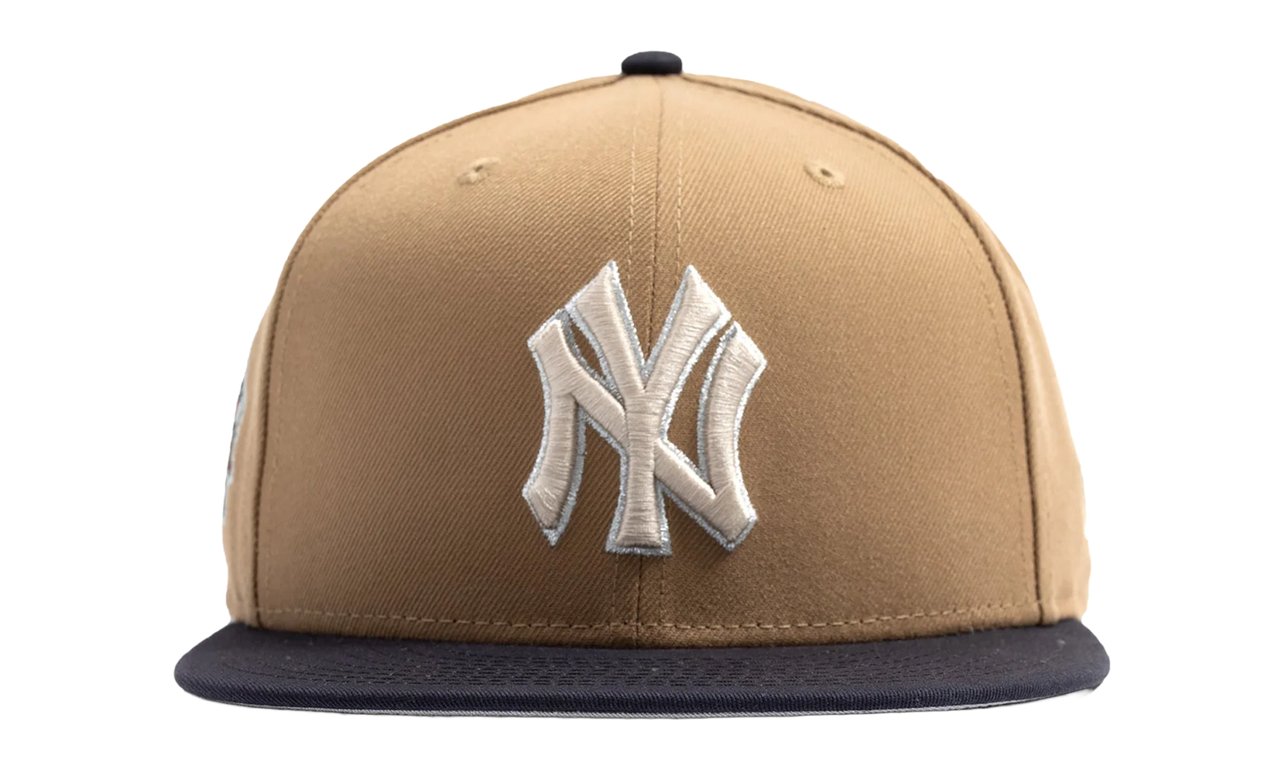 59FIFTY New York Yankees 1960 World Series Pittsburgh Pirates Patch Fitted Hat "Khaki / Brown" NE489