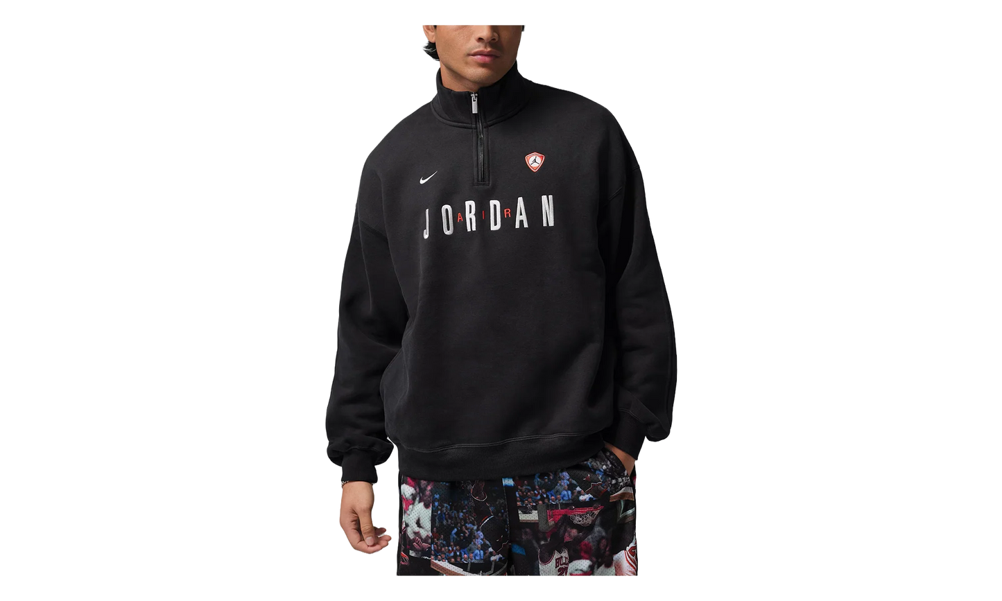 Air Jordan Flight Graphic Fleece Quarter Zip "Black / Sail" IF1816 010
