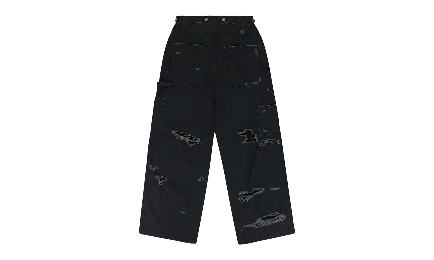 DISTRESSED PATCH WORK SWEATPANTS "Black" PGR XJNS 0001
