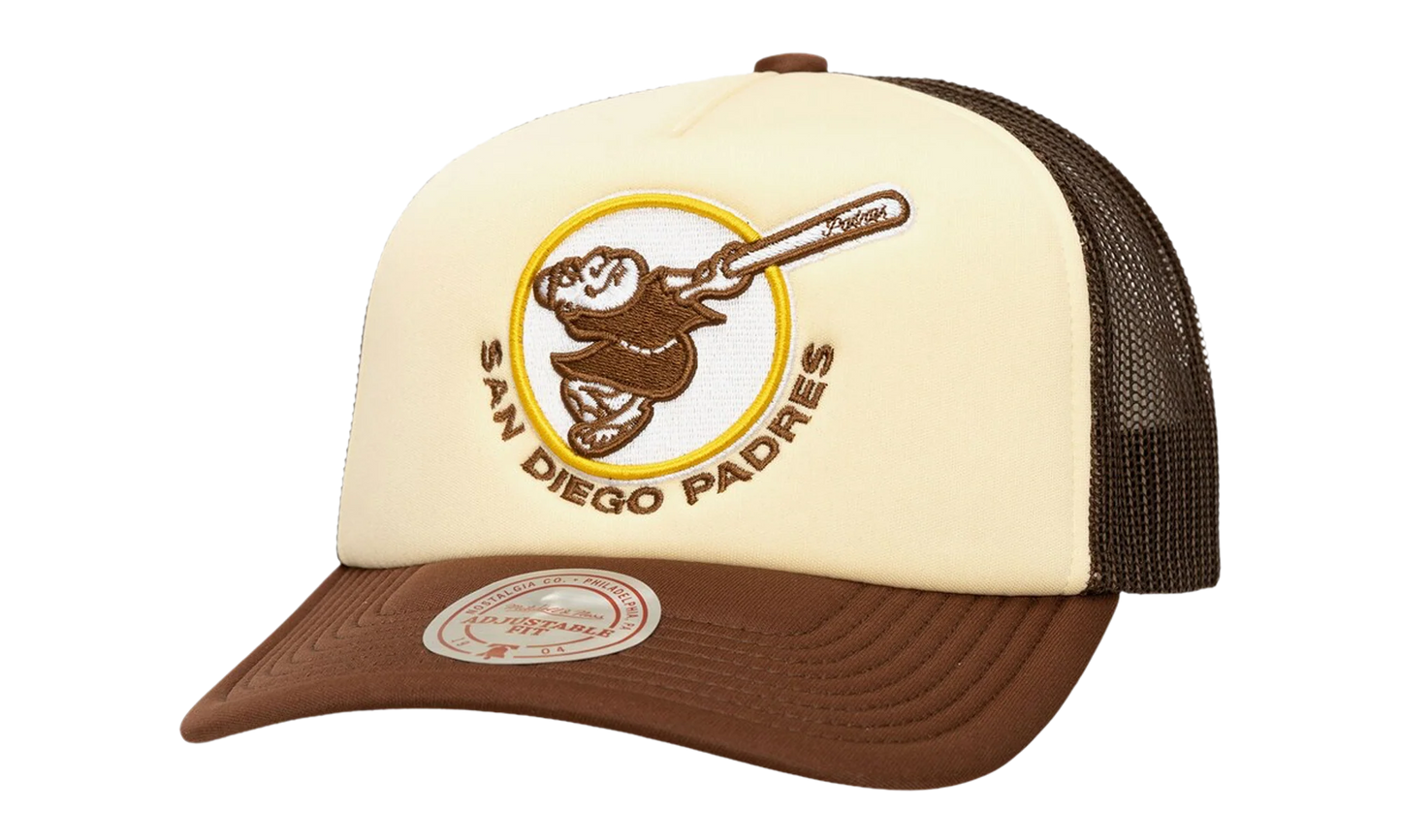 MLB Cooperstown Vintage Block Trucker Cap "San Diego Padres - Cream" HT12148 SDPCREA