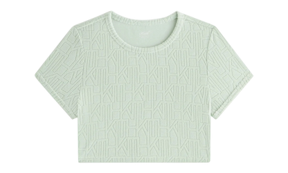 Yeni Monogram Towel Ringer Tee WMNS "Green" khw030572 4008