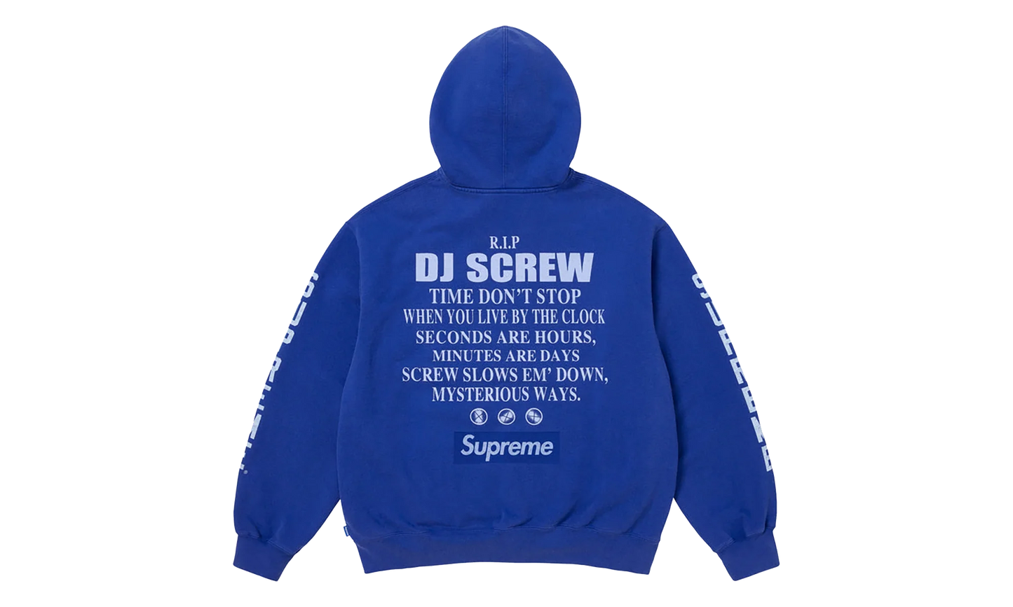DJ Screw Zip Up Hooded Sweatshirt "SS26 - Royal" SU27356