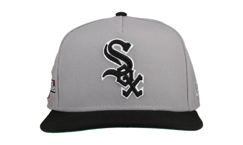 9FIFTY Chicago White Sox 2005 World Series A Frame Snapback Hat "Grey / Black" NE95