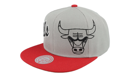 NBA Knock Out Panel Snapback Cap "Chicago Bulls - Grey" HS8513 CBUGREY