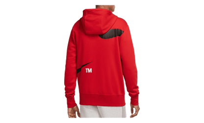 Sportswear Swoosh Semi Brushed Back Hoodie "Gym Red / Black" DD6011 657