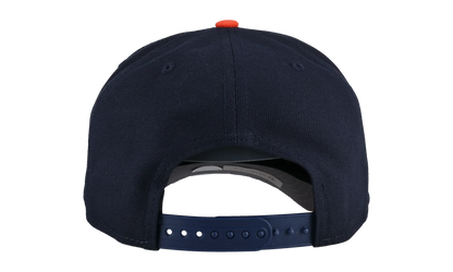 9FIFTY Houston Astros Cartoon A Frame Snapback Hat "Navy / Orange" NE133