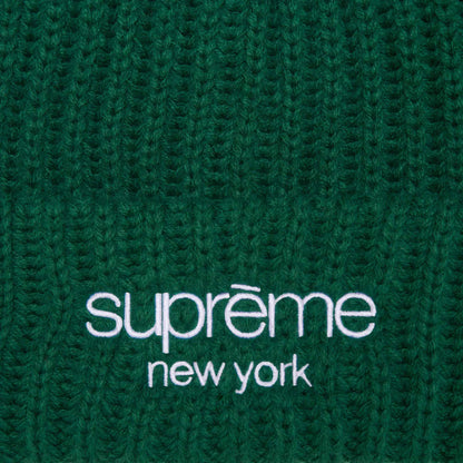 Classic Logo Chunky Ribbed Beanie "FW24 - Dark Green" SU845