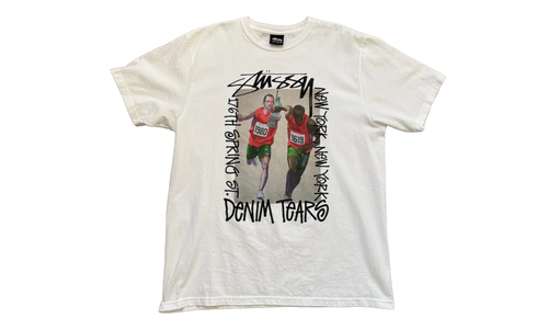 Stussy Pass The Baton Short Sleeve Tee Shirt "White" DT333