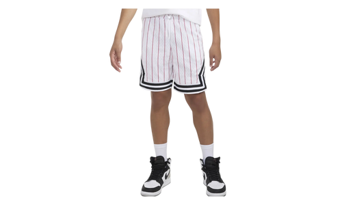 Air Jordan Pinstriped Diamond Shorts GS "White Striped Red" 95C890 001