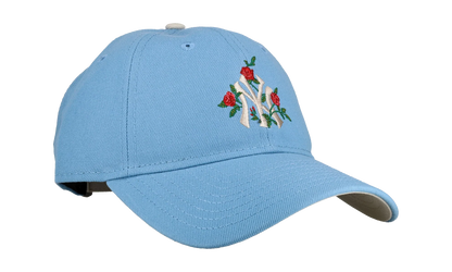 9TWENTY New York Yankees Premium Adjustable Hat "Sky Blue Roses" NE331