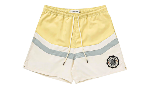 Brushed Poly Track Short "Bone / Yellow" HTG240123 BONE