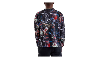 Jordan All Over Print Crewneck Shirt "Black / White" IF1831 010