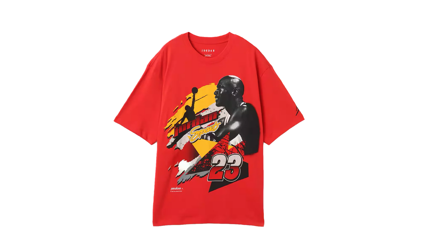 Jordan Statement 1985 Short Sleeve Crew T-Shirt "Fire Red / Black" IB8814 671