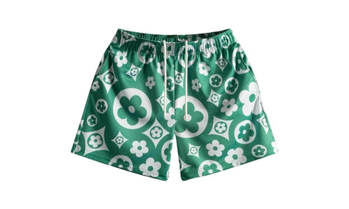 Flower Shorts "Green / White" BS65