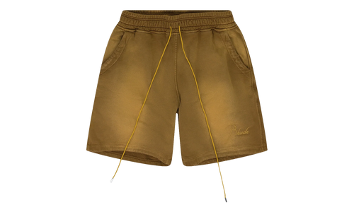 Embroidered Script Logo Sweatshorts "Camel" RHPF23SH051500003 CAML