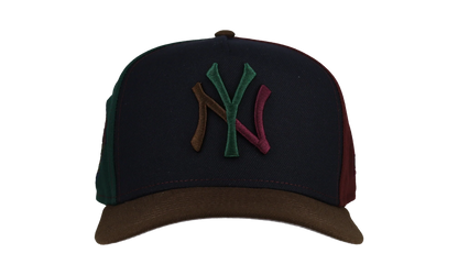 9FIFTY New York Yankees 1999 World Series Pinwheel A Frame Snapback Hat "Black / Green / Brown" NE262