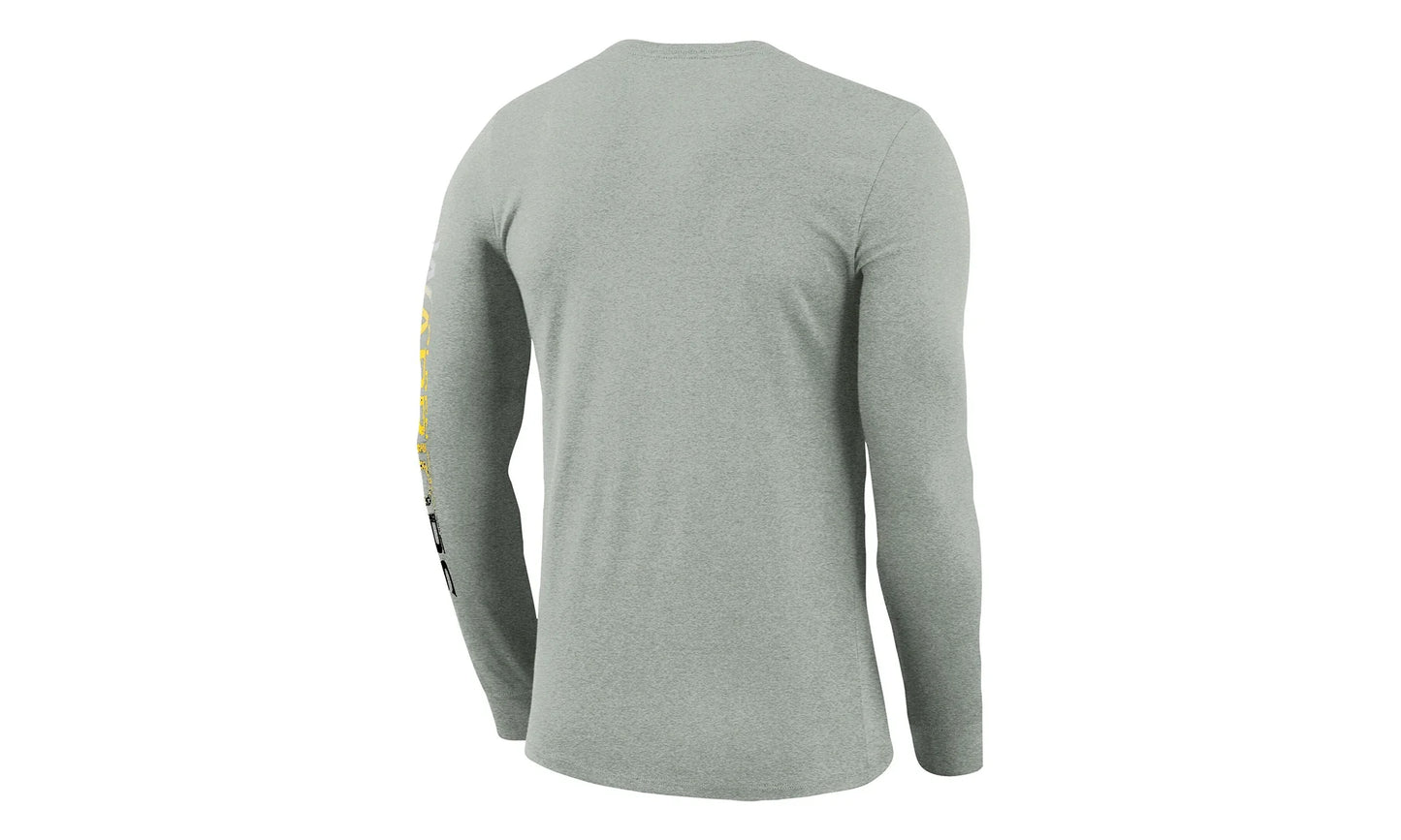 NBA GS Warriors Mezzo Print Long Sleeve T-Shirt "Grey" AQ6798 063
