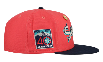 59FIFTY Seattle Mariners 40th Anniversary Patch Fitted Hat "Red / Black" 123451293749