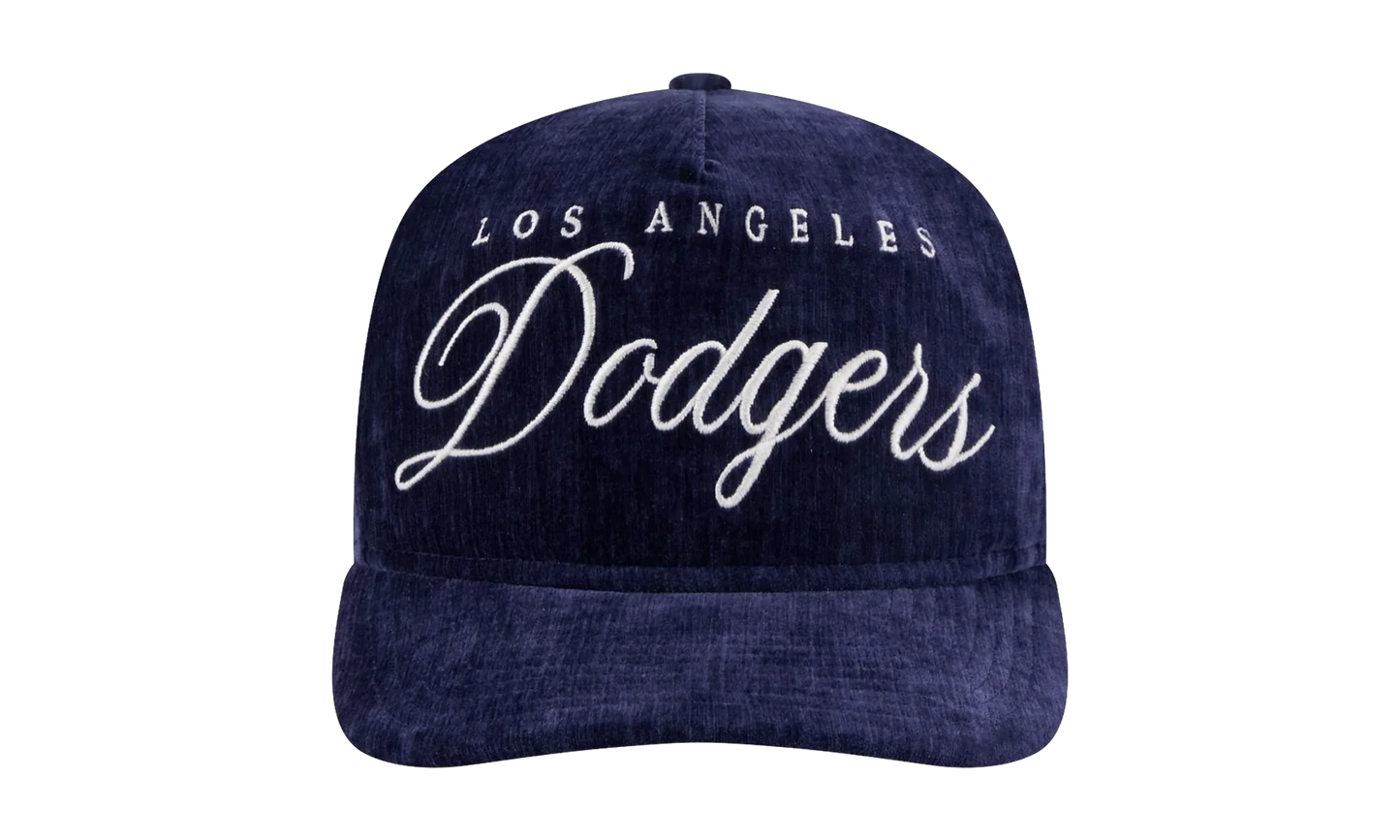 9TWENTY Los Angeles Dodgers Team Script Velvet 1 Snapback Hat "Blue" NE160