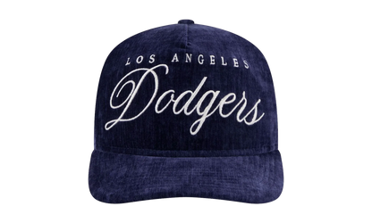 9TWENTY Los Angeles Dodgers Team Script Velvet 1 Snapback Hat "Blue" NE160