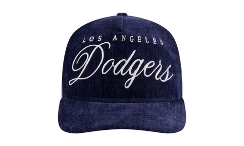9TWENTY Los Angeles Dodgers Team Script Velvet 1 Snapback Hat "Blue" NE160