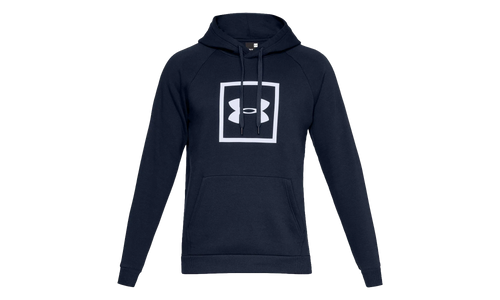 Rival Fleece Box Logo Hoodie "Academy / White" 1329745 408